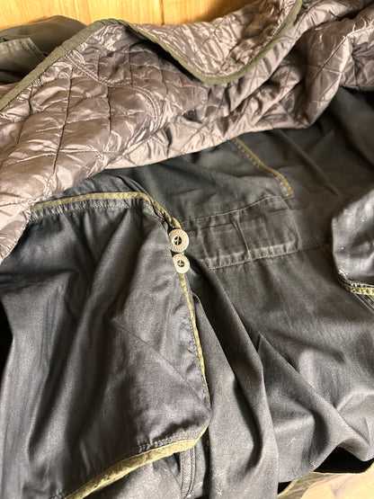 AW 88/89 RUBBERIZED SATIN TRENCH in Terra Brown