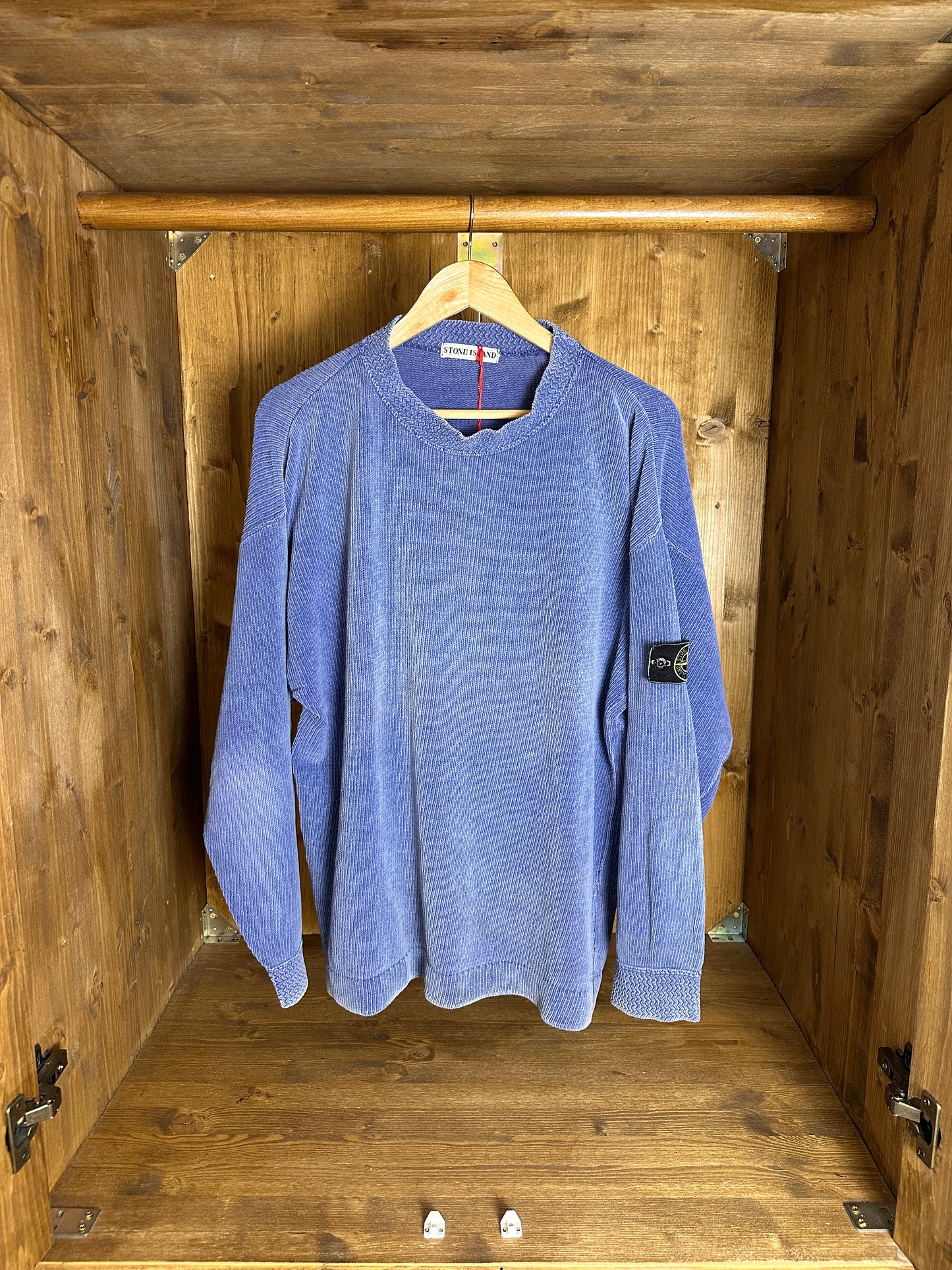 AW92 Baumwollpullover in Taubenblau