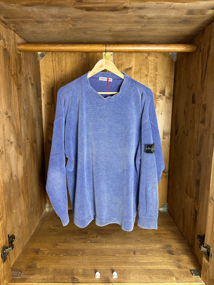 AW92 Baumwollpullover in Taubenblau