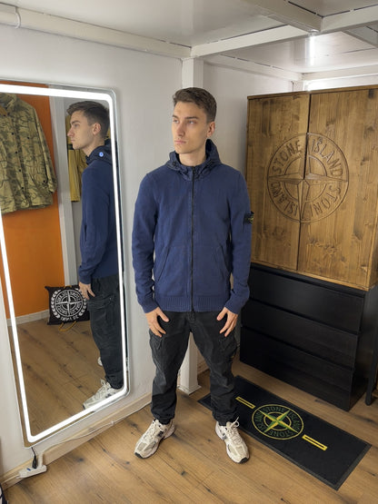 SS15 MUSSOLA GOMMATA HOODIE AUS BAUMWOLLE MIT REISSVERSCHLUSS in Hellblau