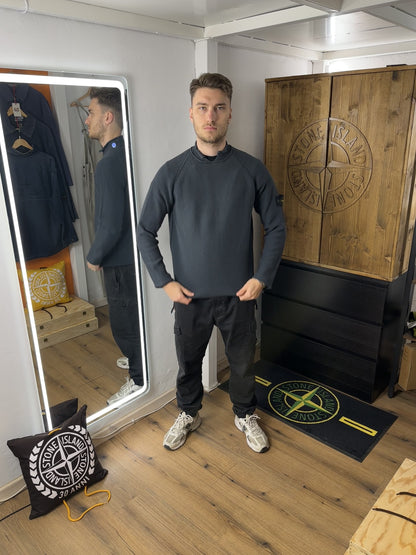 SS02 COTTON POLYAMIDE JUMPER in Granite Grey