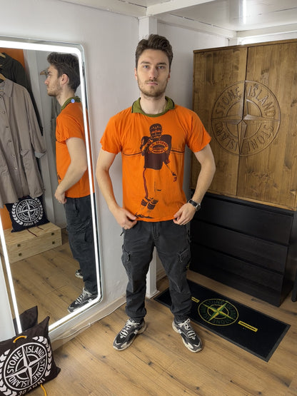SS80 “Dick Butkus” SCREEN PRINTED POLO in Pure Orange