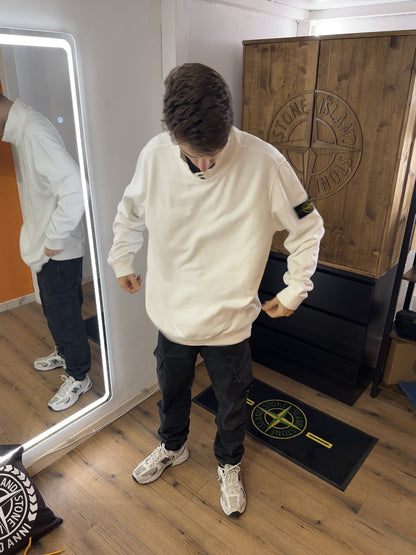 AW18 COTTON CREWNECK in Pure White