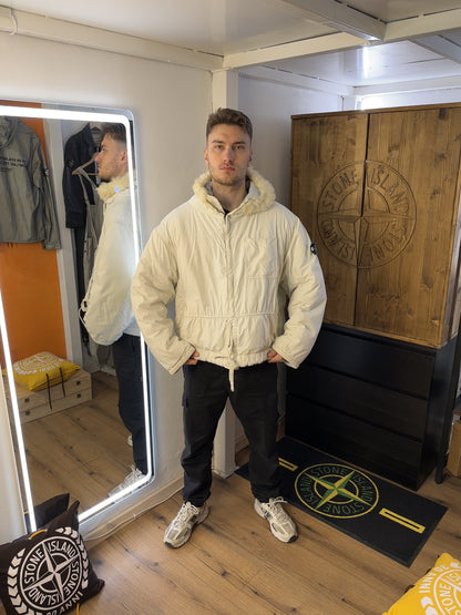 AW84 JOCK COUNTRY QUILTED JACKET in Pure White & Light Green