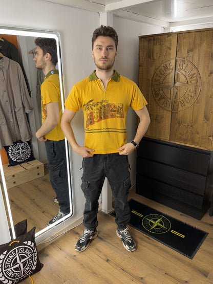 SS80 “Florida” SCREEN PRINTED POLO in Pastel Yellow