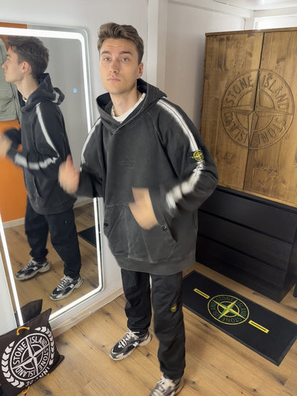 SS20 STONE WASH HOODIE  Supreme X Stone Island in Granite Grey