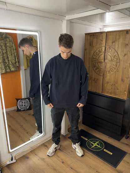 SS00 COTTON CREWNECK in Grey Blue