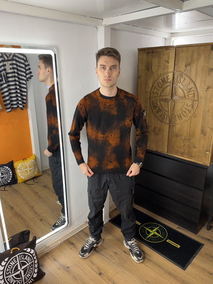 AW14/15 HAND PAINTED TORTOISE SHELL KNIT in Red and Black