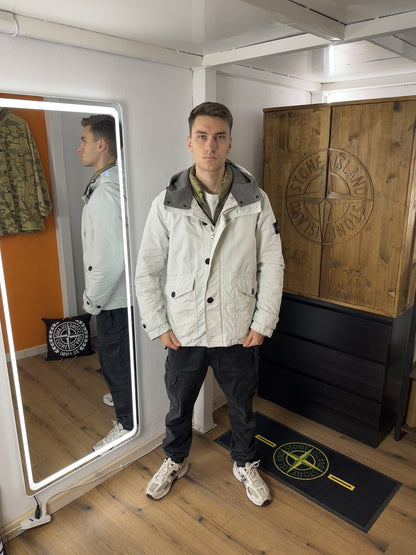 AW15 DAVID TC WITH DETACHABLE DOWN INNER in White