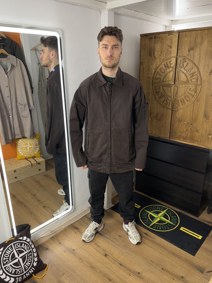 AW20 COTTON OVERSHIRT GHOST PIECE in Brown