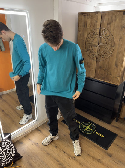 AW18 COTTON JUMPER in Water Blue