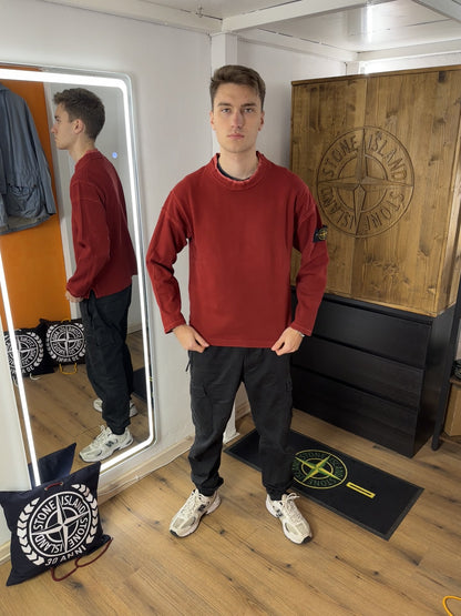 SS01 COTTON CREWNECK in Brick Red