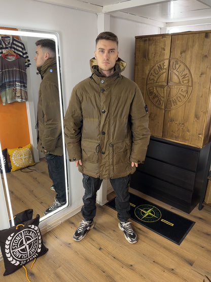 AW00 WAXED COTTON PARKA in Terra Brown