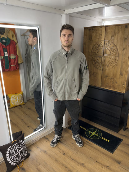 AW10 ZIPPED CREWNECK in Grey Beige