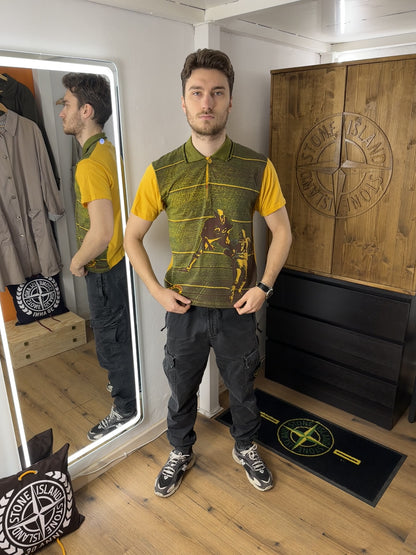 SS80 “St Louis Cardinals - John Gilliam” SCREEN PRINTED POLO in Pastel Yellow