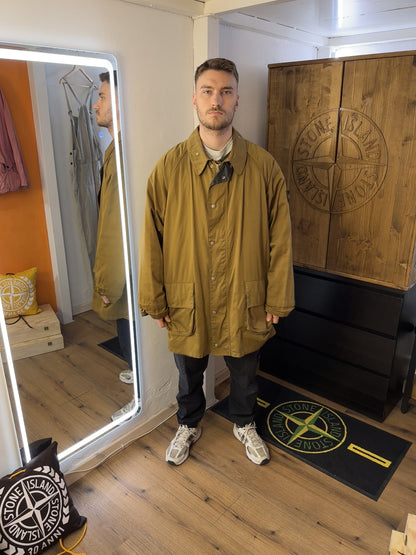 AW89 RASO GOMMATO TRENCHCOAT in Camel Brown