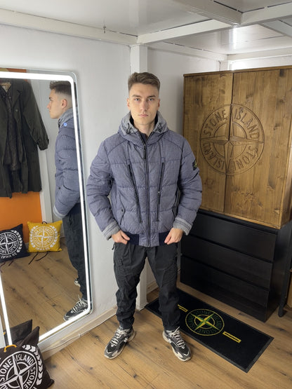 AW14 MIX FIBRE WATRO TELA DOWN in Mixed Blue