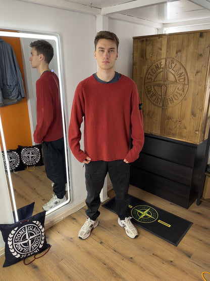 SS02 COTTON CREWNECK in Flame Red