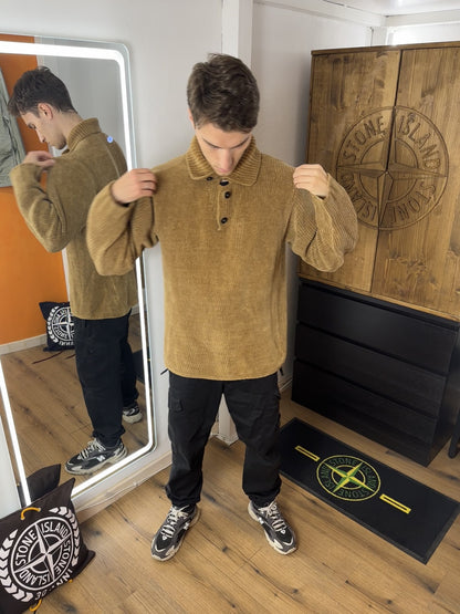 AW98 COTTON JUMPER in Green Brown