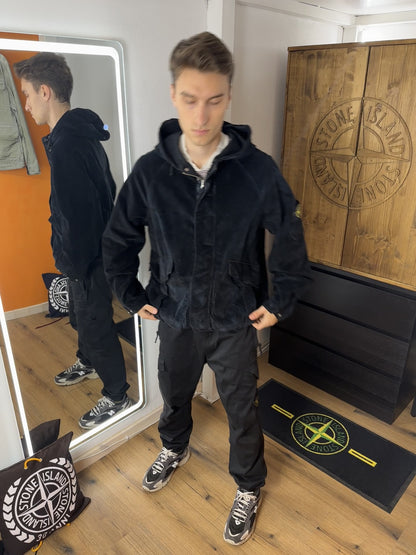 AW20 FROST CORDUROY Supreme X Stone Island sample piece in Jet Black
